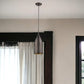 Bronze Hanging Light with Glass Studs