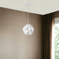 Nova 1-Light White Mini Pendant With Geometric Globe Shade