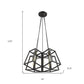 Bronze Lantern Five Light Metal Dimmable Chandelier