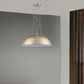 Layla 1-Light Washed Gold Bowl Pendant With Gloss White Interior Shade