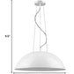 Layla 1-Light White Bowl Pendant