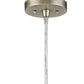 Silver Metal Hanging Light with Dome Shade