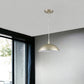 Silver Metal Hanging Light with Dome Shade