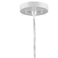 White Metal Hanging Light with Dome Shade