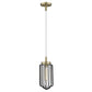 Gold and Black Metal Cage Pendant Hanging Light