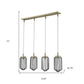 Reece 4-Light Aged Brass Island Pendant