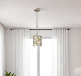 Vitozzi 1-Light Antique Silver Leaf Pendant