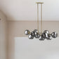 Lunette 10-Light Aged Brass Island Pendant