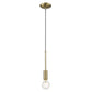 Dull Gold Mini Pendant Hanging Light