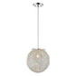 Contemporary Silver Globe Pendant Hanging Light