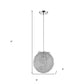 Contemporary Silver Globe Pendant Hanging Light