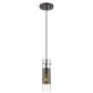 Glass and Bronze Mesh Shade Hanging Light