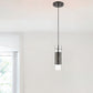 Glass and Bronze Mesh Shade Hanging Light