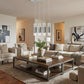 Scope 4-Light Brushed Nickel Pendant Double Glass and Mesh Shades