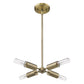 Gold Four Light Metal Dimmable Chandelier
