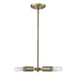 Gold Four Light Metal Dimmable Chandelier
