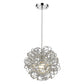 Mingle 1-Light Polished Chrome Pendant With Faceted Chrome Aluminum Wire Shade