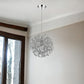 Mingle 1-Light Polished Chrome Pendant With Faceted Chrome Aluminum Wire Shade