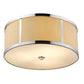 Butler 3-Light Polished Chrome Pendant With Coarse Cream Linen Shade And Opal Acrylic Diffuser