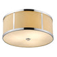 Butler 3-Light Polished Chrome Pendant With Coarse Cream Linen Shade And Opal Acrylic Diffuser