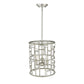 Amoret 3-Light Antique Silver Convertible Pendant