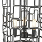Amoret 3-Light Matte Black Convertible Pendant