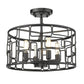 Amoret 4-Light Matte Black Convertible Pendant