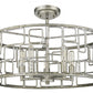 Amoret 5-Light Antique Silver Convertible Pendant