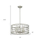 Amoret 5-Light Antique Silver Convertible Pendant