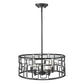 Amoret 5-Light Matte Black Convertible Pendant