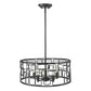Amoret 5-Light Matte Black Convertible Pendant