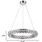 Silver Faux Crystal Bling Ring LED Hanging Light