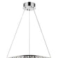 Silver Unique Statement Metal and Glass LED Dimmable Chandelier With Silver Shades