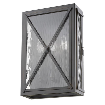 Black And Clear Three Light Transparent Dimmable Outdoor Hanging Lights With Bronze Shades