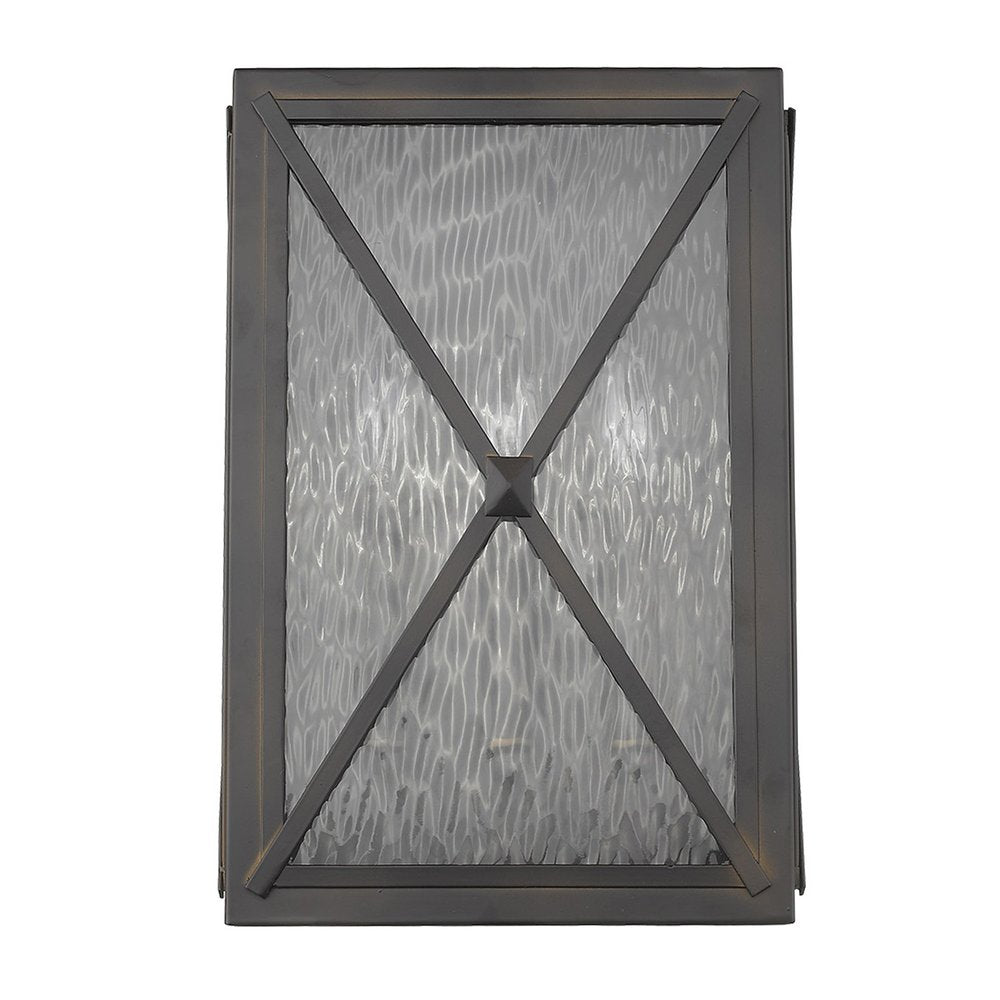 Black And Clear Three Light Transparent Dimmable Outdoor Hanging Lights With Bronze Shades