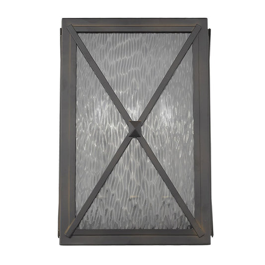 Black And Clear Three Light Transparent Dimmable Outdoor Hanging Lights With Bronze Shades