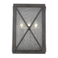 Black And Clear Three Light Transparent Dimmable Outdoor Hanging Lights With Bronze Shades
