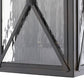 Black And Clear Three Light Transparent Dimmable Outdoor Hanging Lights With Bronze Shades