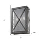 Black And Clear Three Light Transparent Dimmable Outdoor Hanging Lights With Bronze Shades