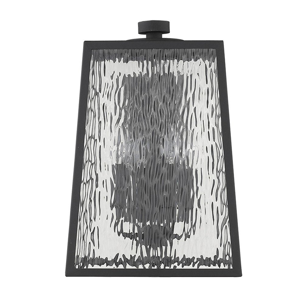 Black And Clear Four Light Seeded Dimmable Outdoor Hanging Lights With Bronze Shades