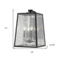 Black And Clear Four Light Seeded Dimmable Outdoor Hanging Lights With Bronze Shades