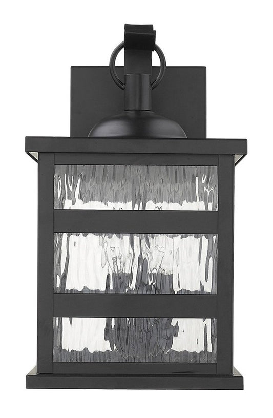 Black And Clear Three Light Transparent Dimmable Outdoor Hanging Lights With Black Shades