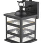 Black And Clear Three Light Transparent Dimmable Outdoor Hanging Lights With Black Shades