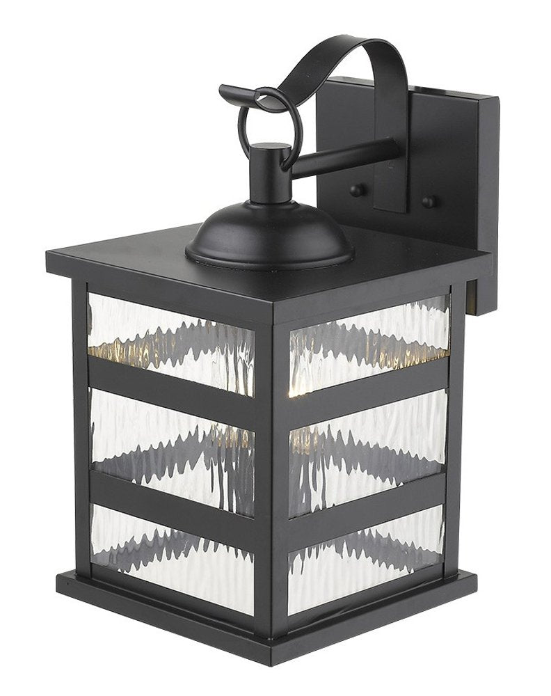 Black And Clear Three Light Transparent Dimmable Outdoor Hanging Lights With Black Shades