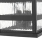 Black And Clear Three Light Transparent Dimmable Outdoor Hanging Lights With Black Shades