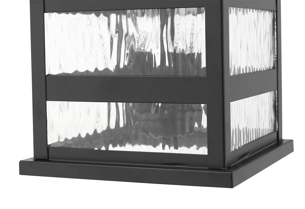 Black And Clear Three Light Transparent Dimmable Outdoor Hanging Lights With Black Shades