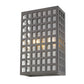 Black And Clear Two Light Seeded Dimmable Outdoor Hanging Lights With Bronze Shades