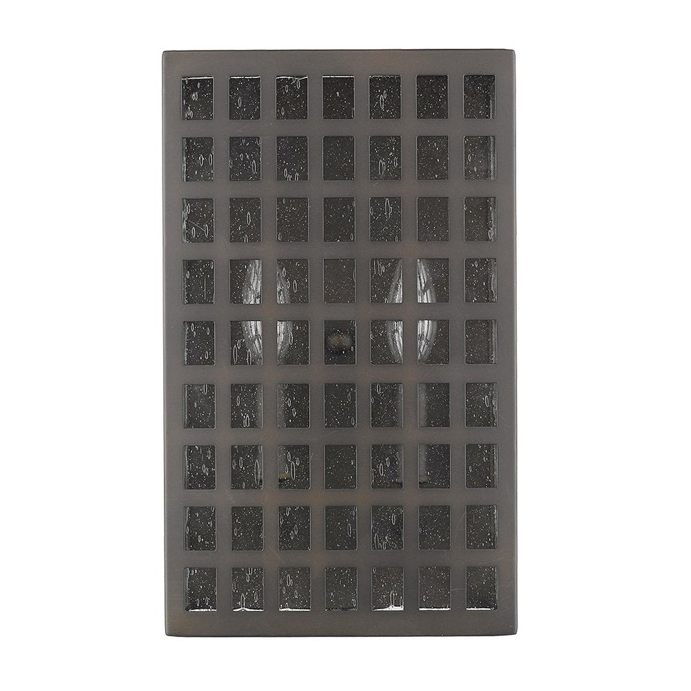 Black And Clear Two Light Seeded Dimmable Outdoor Hanging Lights With Bronze Shades