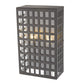 Black And Clear Two Light Seeded Dimmable Outdoor Hanging Lights With Bronze Shades