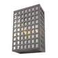 Black And Clear Two Light Seeded Dimmable Outdoor Hanging Lights With Bronze Shades
